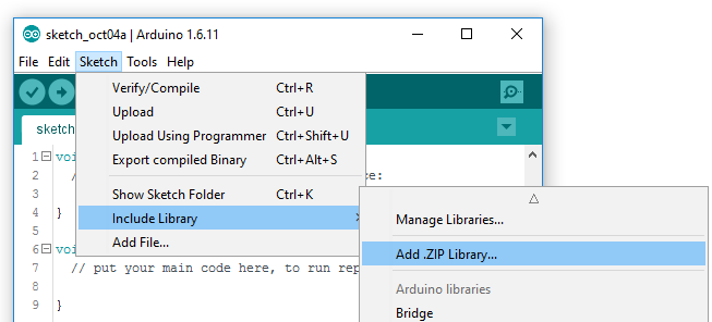 Installing a library from ZIP file