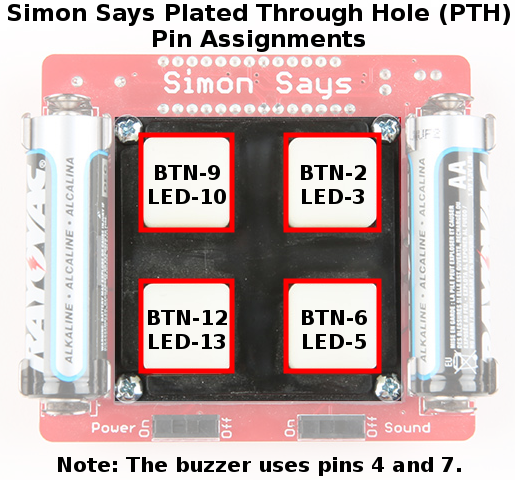 PTH Simon Button LED Locations