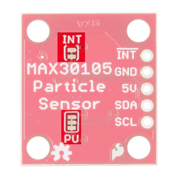 Rear jumpers on MAX30105 Breakout Board