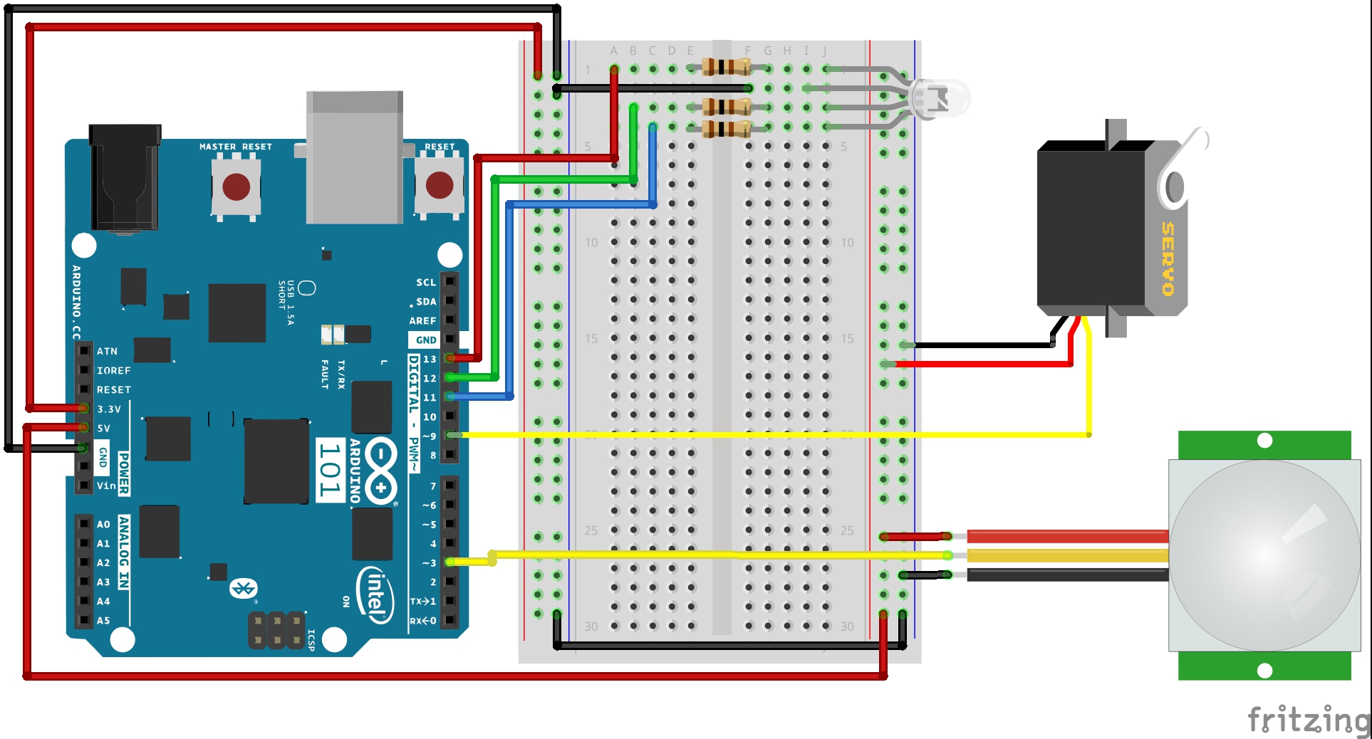 PIR Motion Sensor with Arduino Uno: hc-sr501 Wiring, Setup, and Coding
