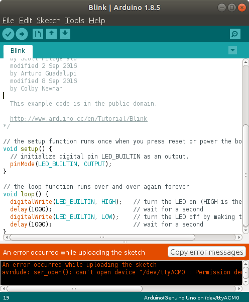 arduino 1.8.5 does not support