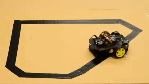Line Following Robot with Sharp Turns