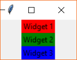 Tkinter pack layout example