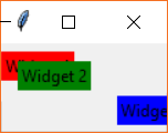 Tkinter place layout example