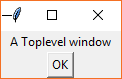 Tkinter Toplevel widget