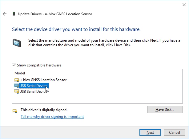 U-blox Driver Download for Windows 10