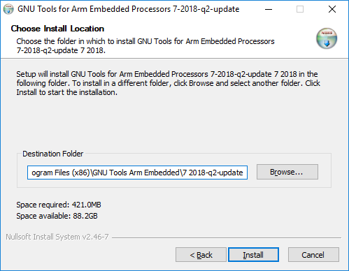 Windows ARM GNU Tools install