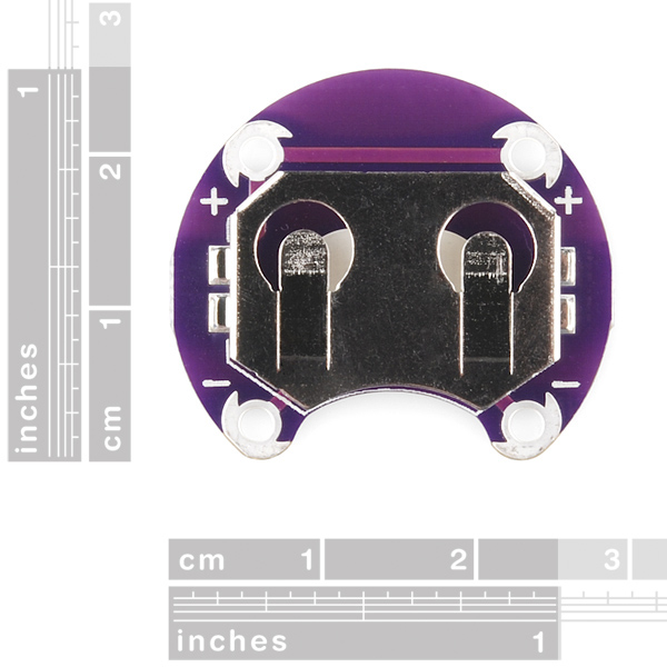 Dimension of LilyPad Coin Cell Holder