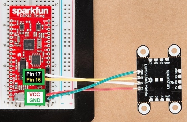 LuMini 8x8 Matrix Hookup Guide - SparkFun Learn