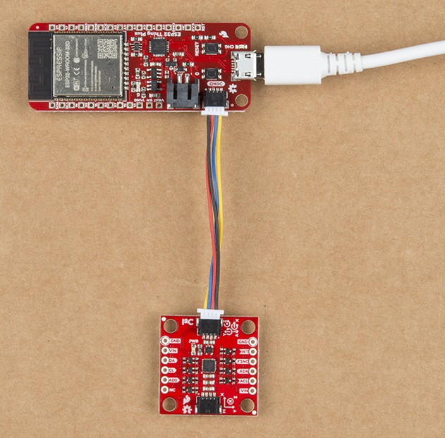Hooking up microcontroller to breakout via qwiic cable