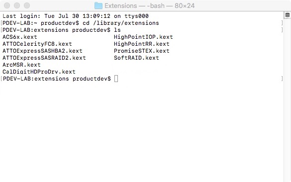 commandline for version of usb on my mac