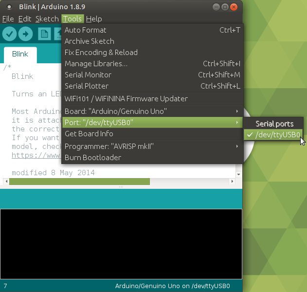 Linux Ubuntu Arduino COM Ports CH340