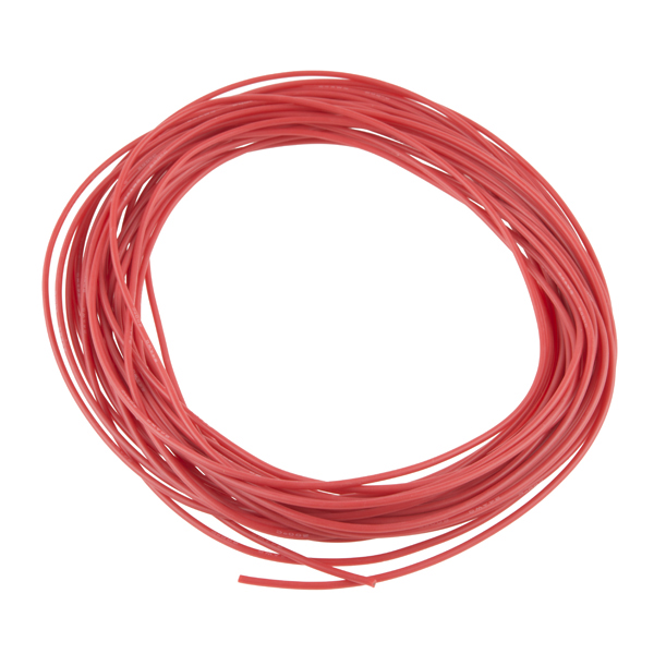 Hook-Up Wire - Silicone 24AWG (Red, 10M)