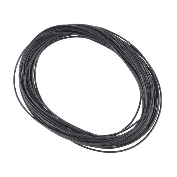 Hook-Up Wire - Silicone 24AWG (Black, 10M)