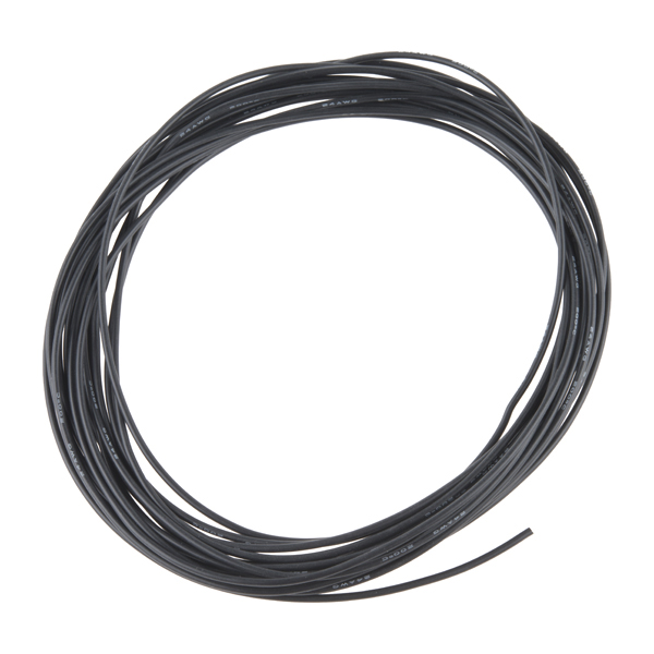 Hook-Up Wire - Silicone 24AWG (Black, 5M)