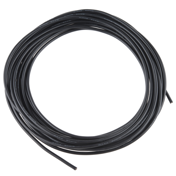 Hook-Up Wire - Silicone 12AWG (Black, 10m)