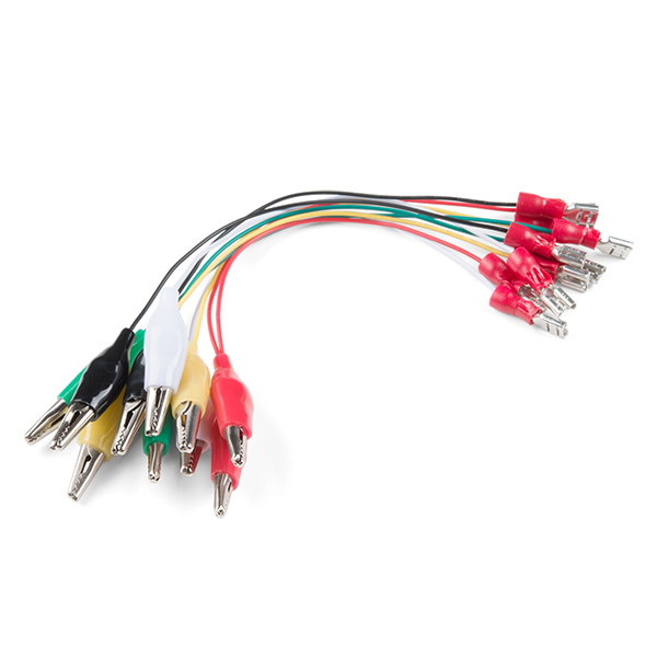 Alligator Clip with Spade Connector (10 Pack) - CAB-15268 - SparkFun  Electronics