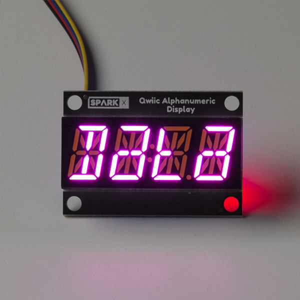 Qwiic Alphanumeric Display - Pink