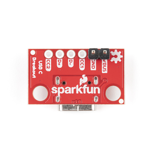 SparkFun USB-C Breakout - Horizontal (with Headers)