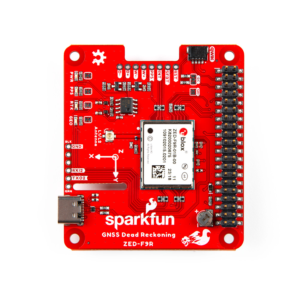 SparkFun GPS-RTK Dead Reckoning pHAT for Raspberry Pi