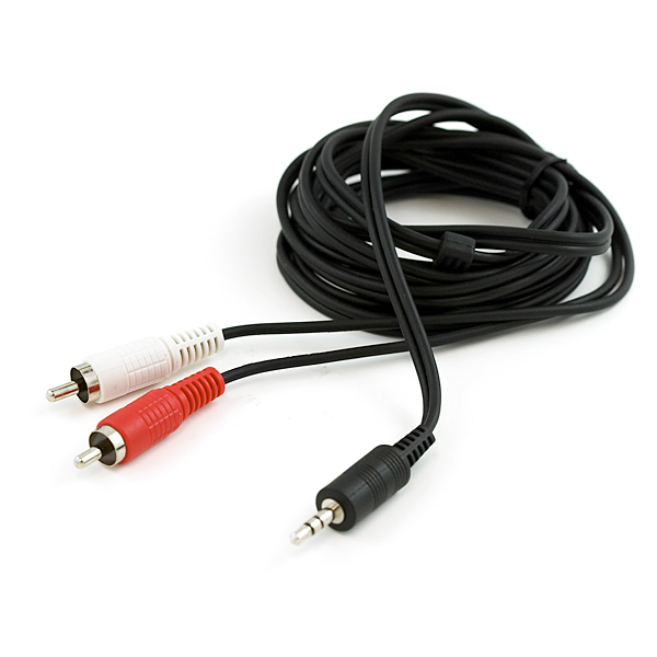 Audio Cable 3.5mm to RCA - 6ft - CAB-08919 - SparkFun Electronics