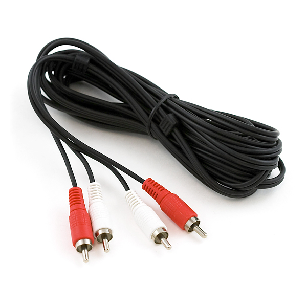 Audio/Video RCA Cable Dual Male - 12ft - CAB-09035 - SparkFun Electronics