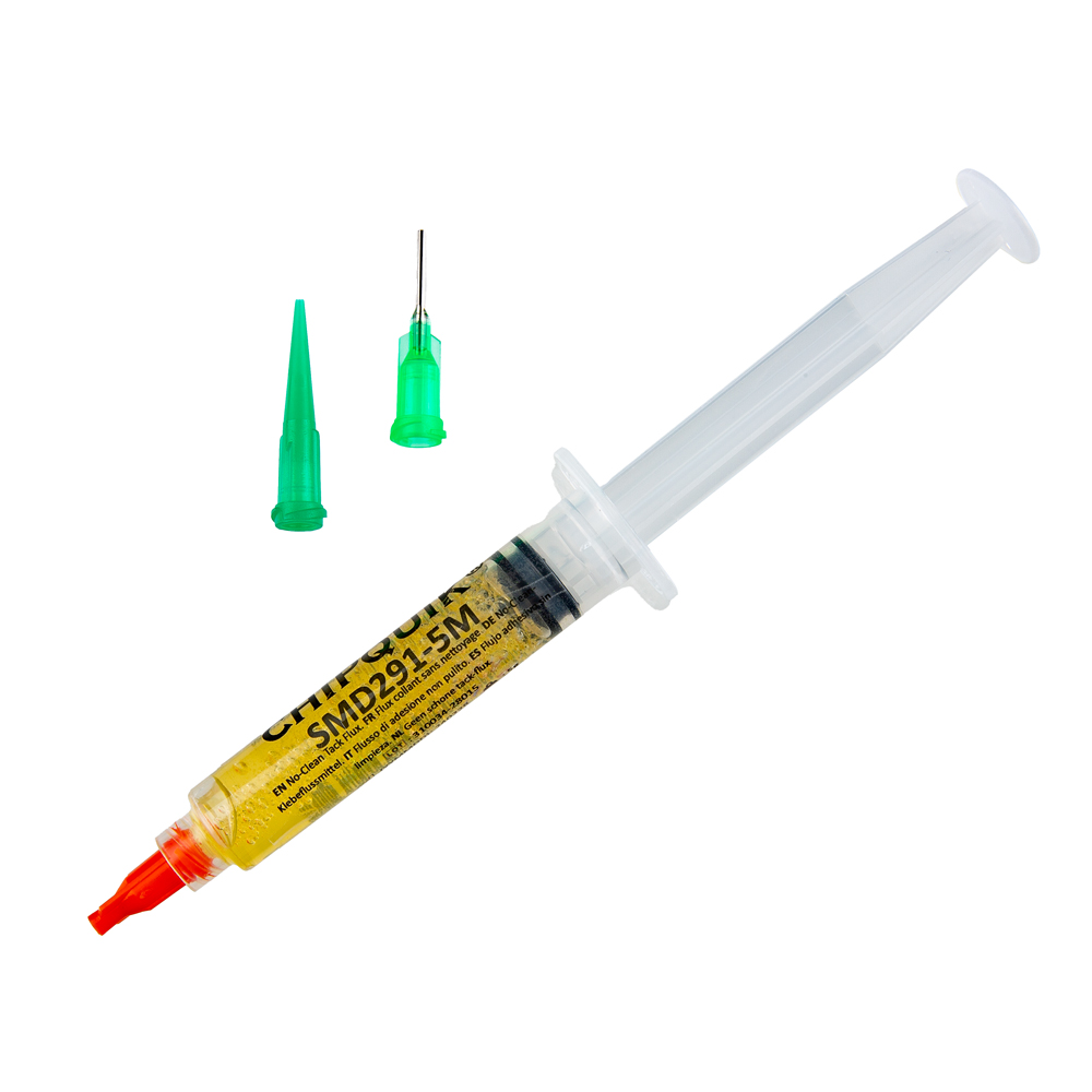 Chip Quik No-Clean Tack Flux in 5cc Syringe (with Tips)