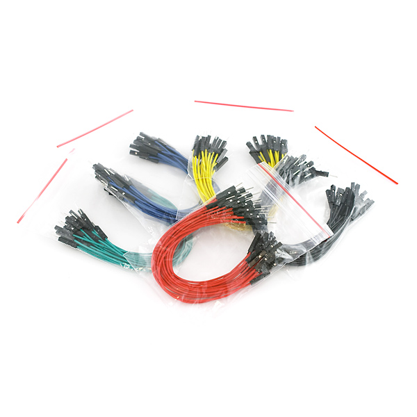 Jumper Wires Premium 6 M/F Pack of 100 - PRT-09139 - SparkFun Electronics