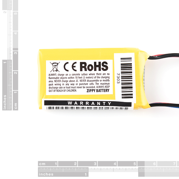 Polymer Lithium Ion Battery Pack - 460mAh 7.4v