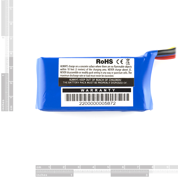 Polymer Lithium Ion Battery Pack - 1300mAh 11.1v