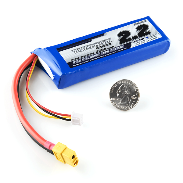 Polymer Lithium Ion Battery Pack - 2200mAh 7.4v