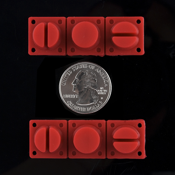 Mini Button Pad Set - Red - Defects!