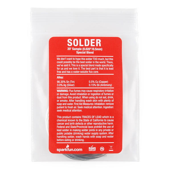 Solder - 20' Sample (0.020") Special Blend