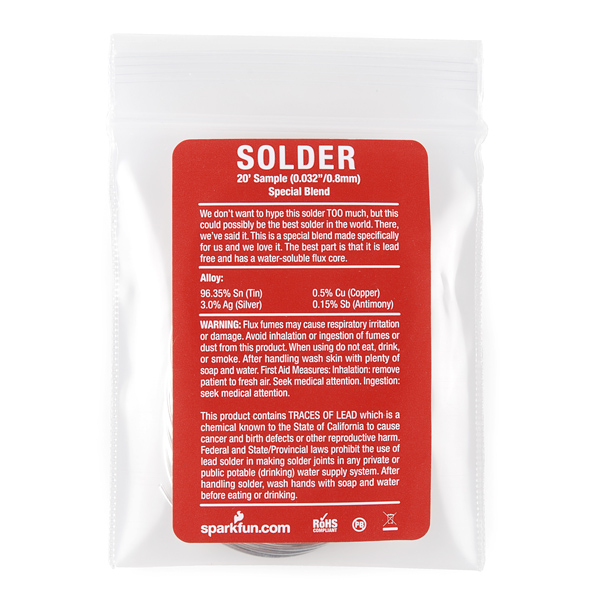 Solder - 20' Sample (0.032") Special Blend