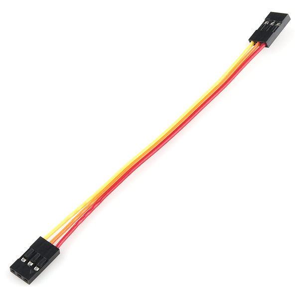 Jumper Wire - 0.1, 3-pin, 4 - PRT-10363 - SparkFun Electronics