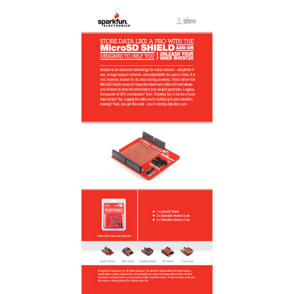Retail Sales Sheet - microSD Shield