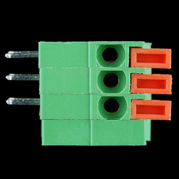 Spring Terminals - PCB Mount (3-pin, right-angle)