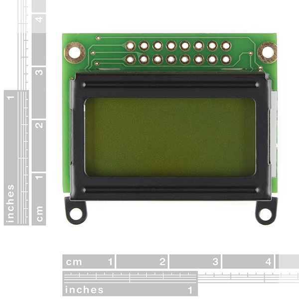 Basic 8x2 Character LCD - Black on Green 5V