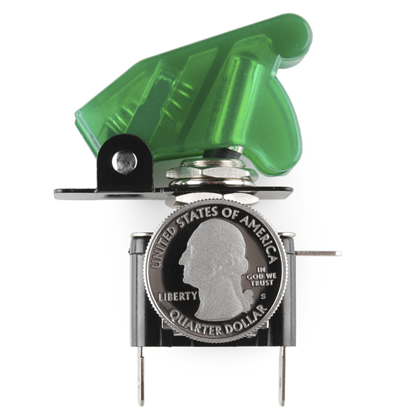 Toggle Switch and Cover - Illuminated (Green)