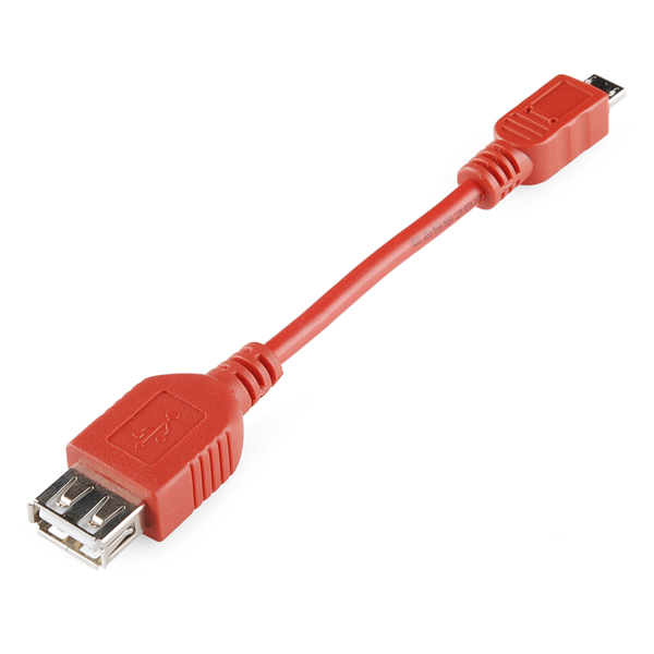 USB OTG Cable - Female A to Micro-A - 4 - CAB-11604 - SparkFun Electronics