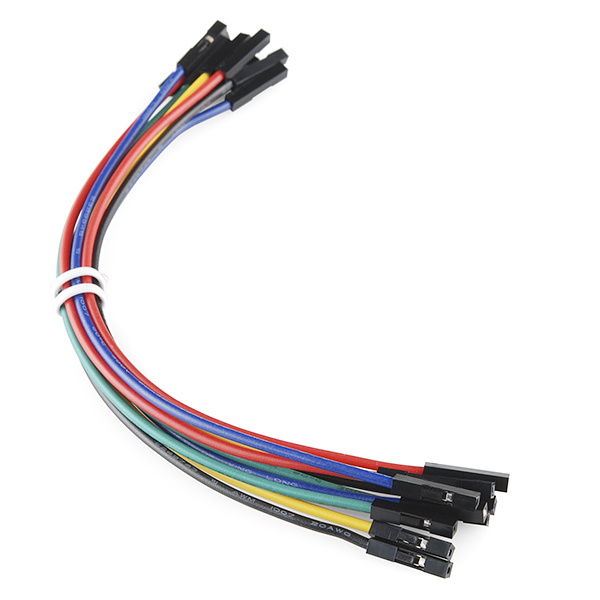 Jumper Wires Premium 6 F/F - 20 AWG (10 Pack) - PRT-11710 - SparkFun  Electronics