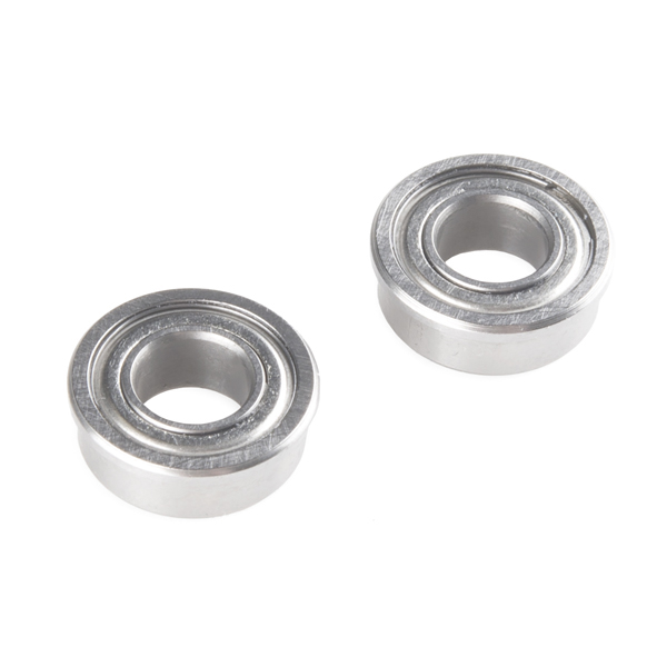 Ball Bearing - Flanged (1/4 inches Bore 1/2 inches OD 2-Pack)