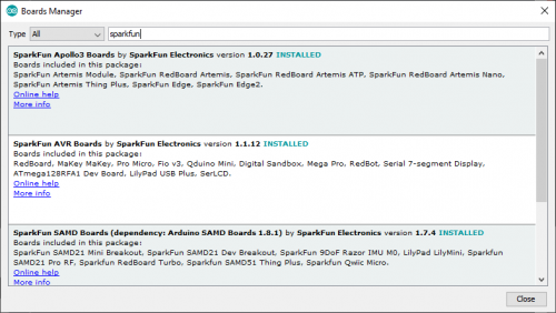 Installing Board Definitions in the Arduino IDE