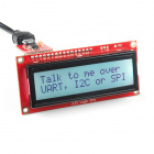 SparkFun 16x2 SerLCD - Black on RGB 3.3V (LCD-14072)