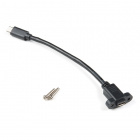 Panel Mount USB Micro-B Extension Cable - 6"