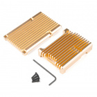 Aluminum Heatsink Case for Raspberry Pi 4 - Heliodor Gold