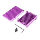 Aluminum Heatsink Case for Raspberry Pi 4 - Tanzanite Purple