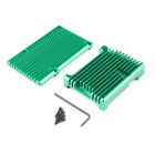 Aluminum Heatsink Case for Raspberry Pi 4 - Emerald Green