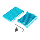 Aluminum Heatsink Case for Raspberry Pi 4 - Zircon Blue