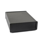 Shielded Extruded Aluminum Flanged Enclosure - 8.66x2.35x6.51 Black